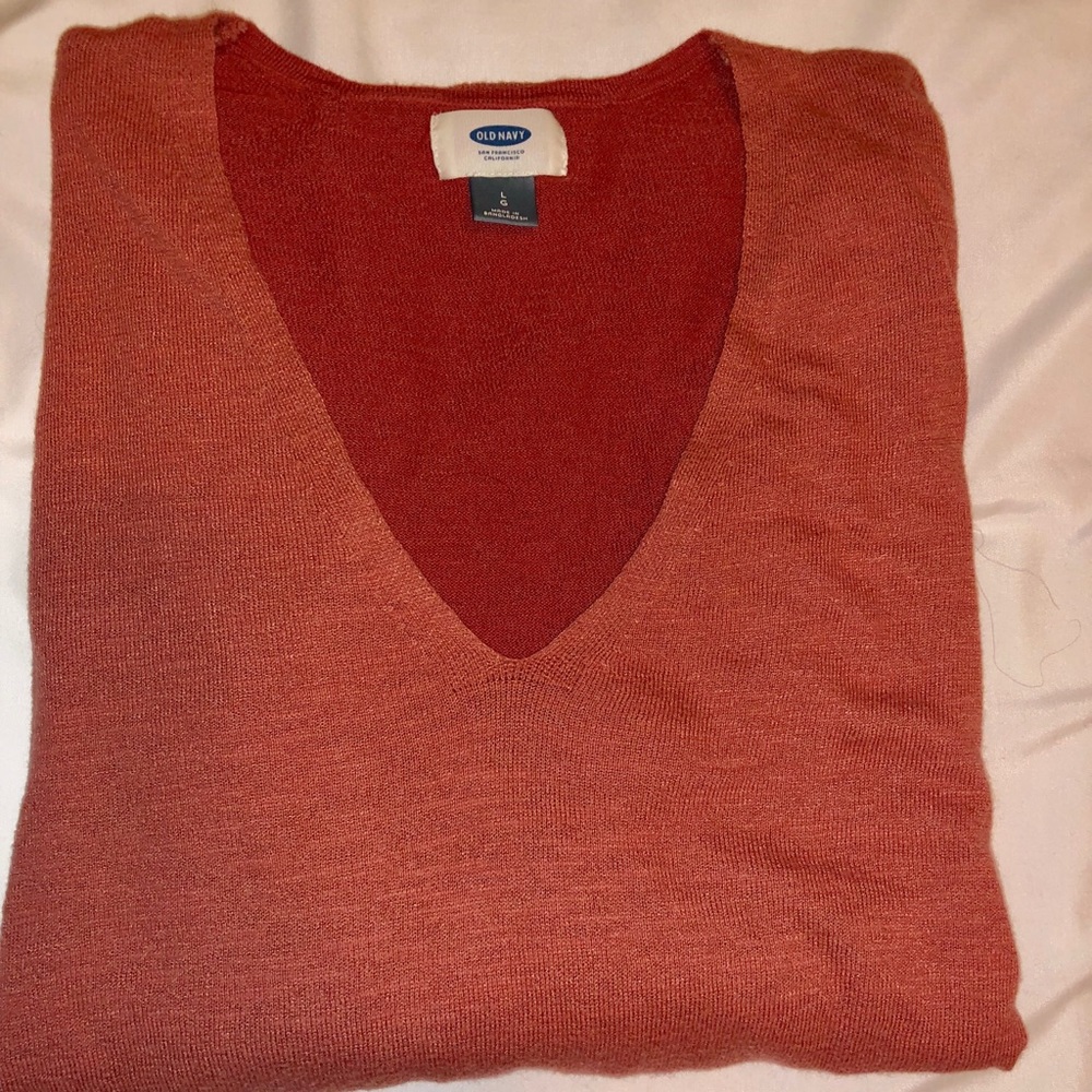 Pink v neck sweater